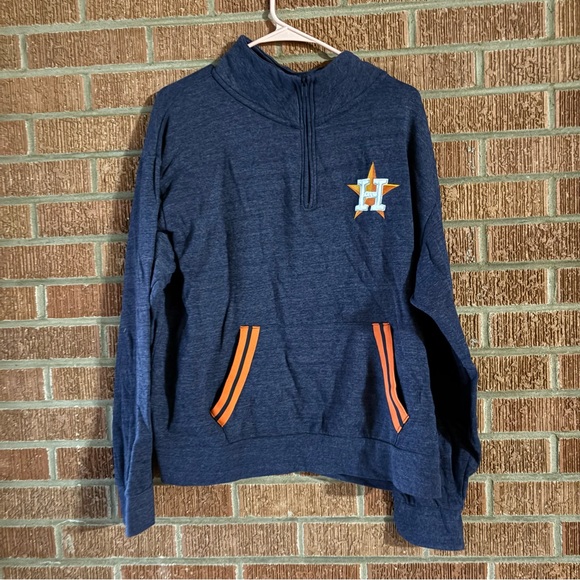 MLB Houston Astros Navy Blue Quarter Zip Athletic Pullover Size XL - Picture 1 of 6